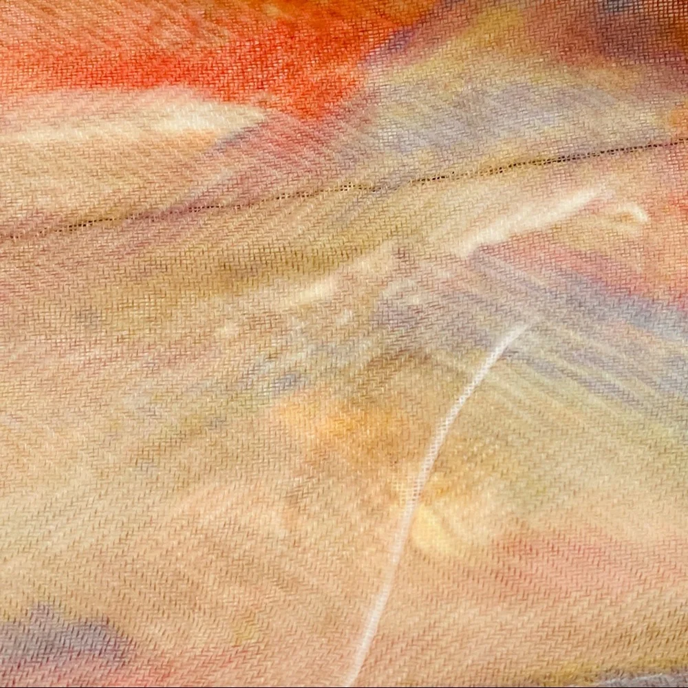 NEW without TAGS Elegant Wrap w. Watercolor Beach Scene